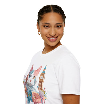 Cat Shirt Unisex Tee Softstyle 64000 Gildan Ring Spun Cotton