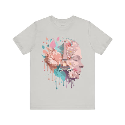 Natural Cotton Tee Shirt - Beautiful Places Collection - Paris Printify