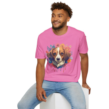 Unisex Dog Shirt Animal Print Tee Gildan Softstyle 64000 Cotton