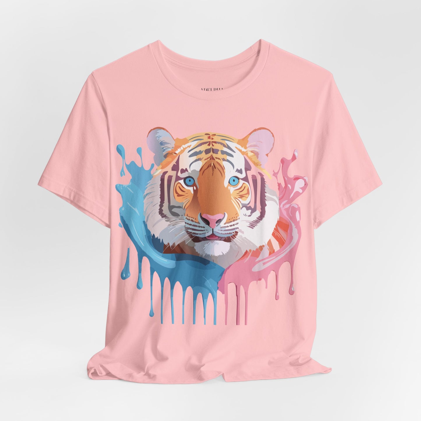 Natural Cotton Tee Shirt with Tiger