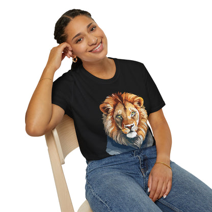Lion Shirt Unisex Animal Tee Gildan Softstyle 64000 100 Percent Ring Spun Cotton