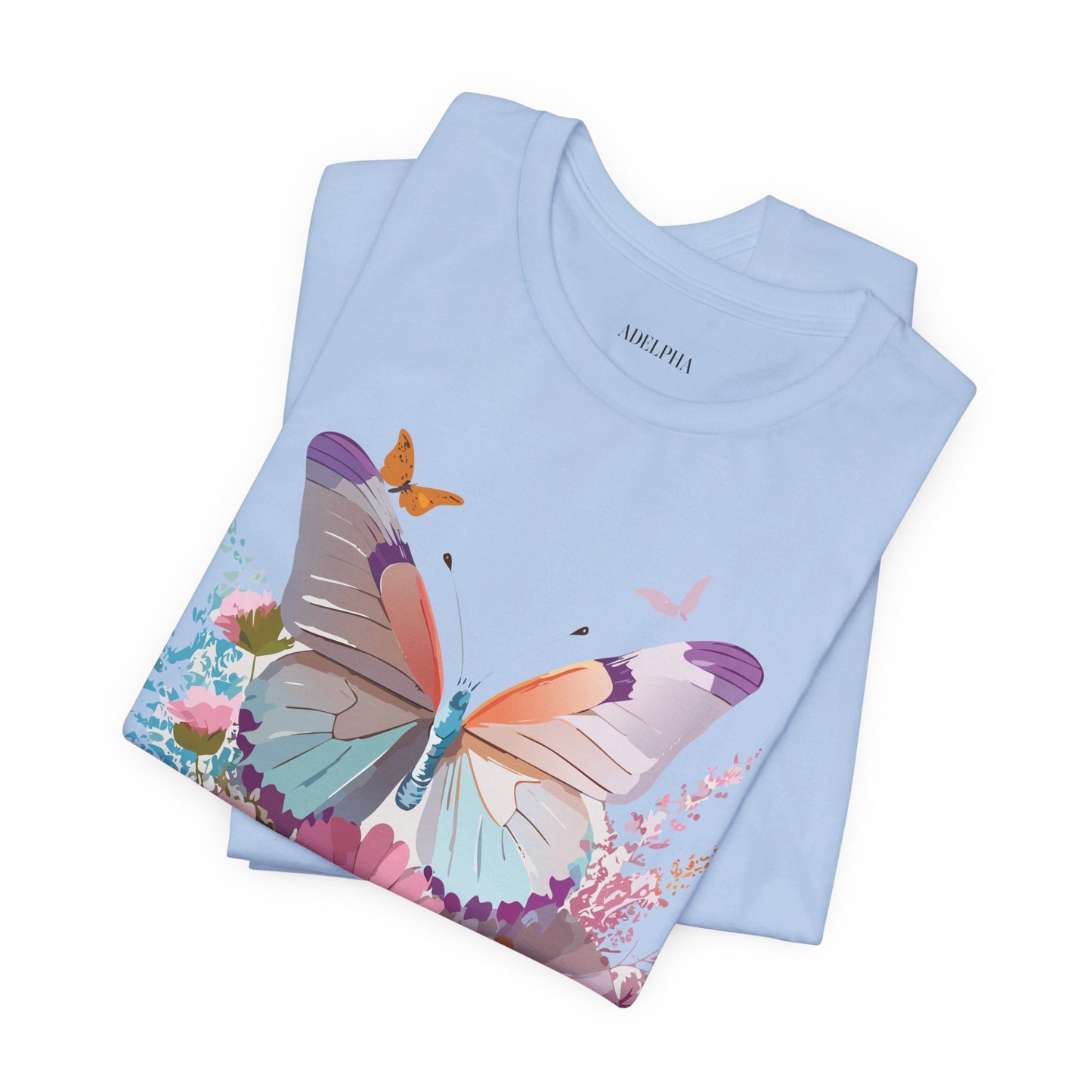 T-shirt en coton naturel avec papillon