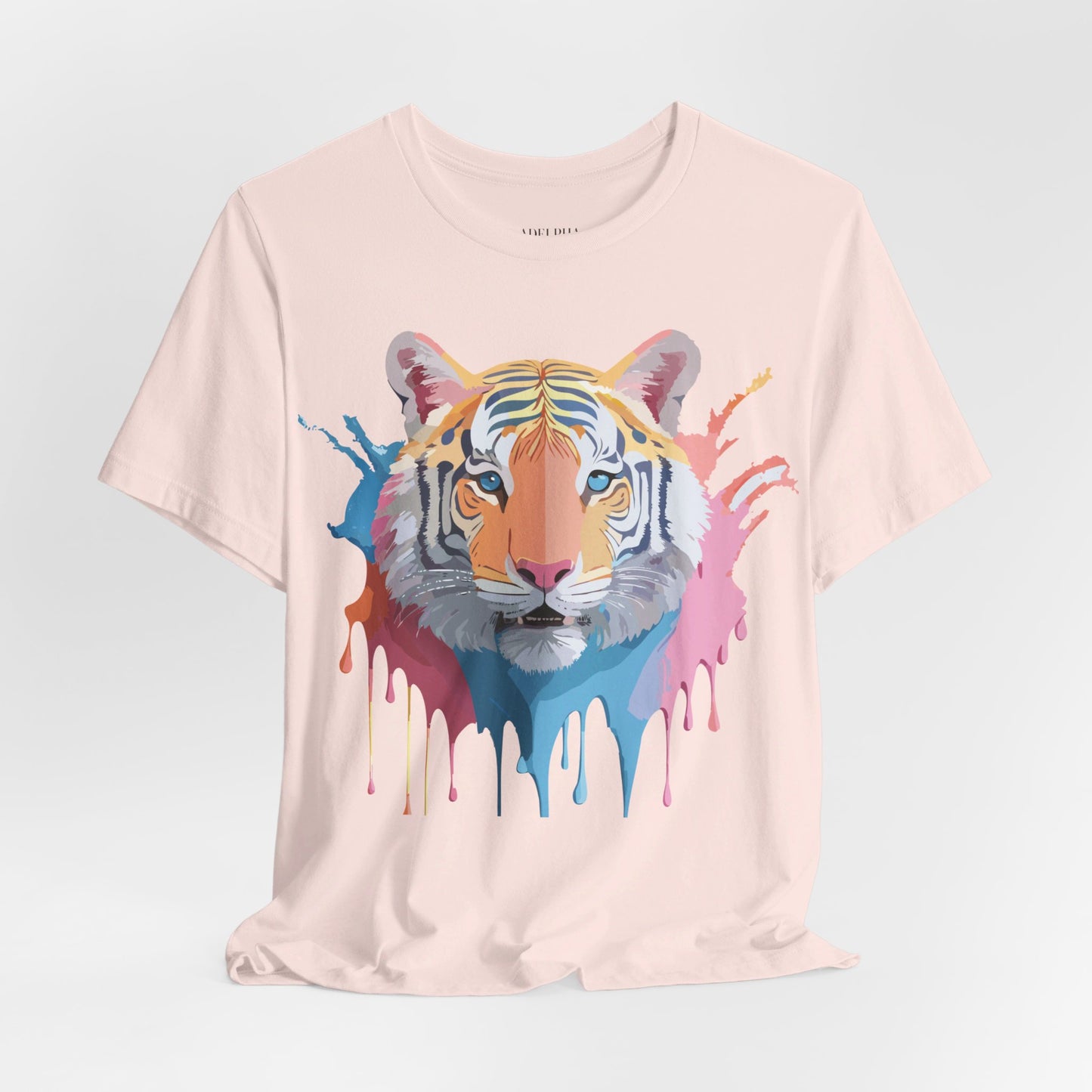 Natural Cotton Tee Shirt with Tiger