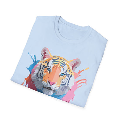 Tiger Print Unisex Softstyle T Shirt Gildan 64000 Comfort Tee