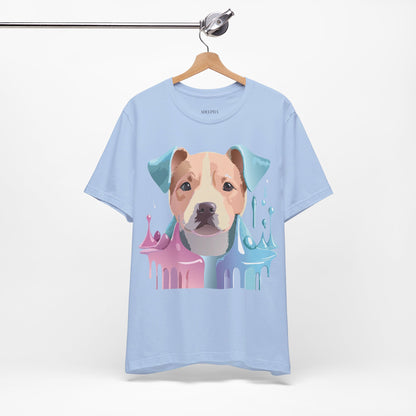 Natural Cotton Tee Shirt with Dog Printify