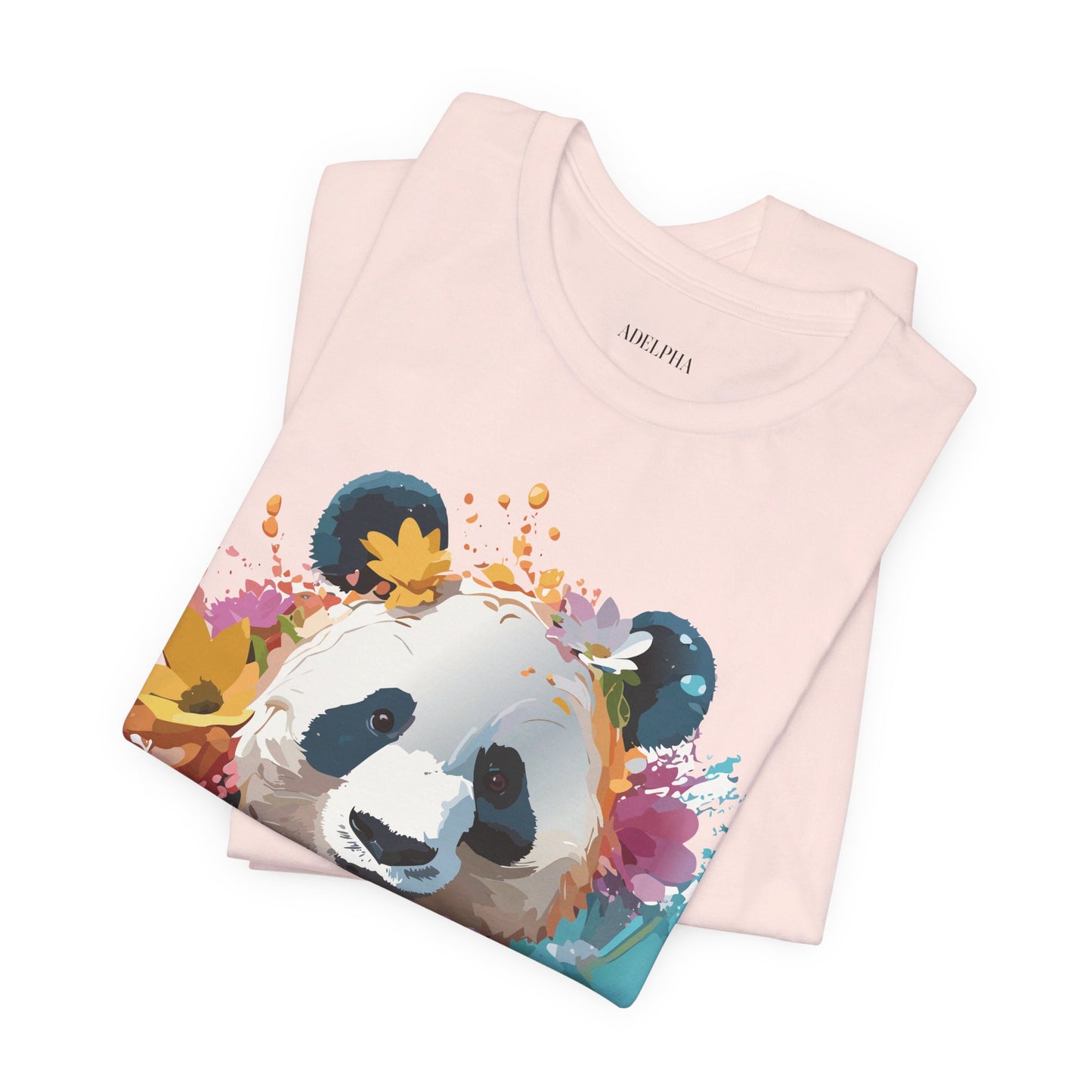 T-Shirt aus natürlicher Baumwolle mit Panda