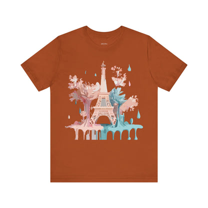 Natural Cotton Tee Shirt - Beautiful Places Collection - Paris Printify