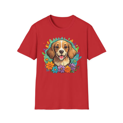 Dog Lover Unisex Animal Print T Shirt Cotton Tee Gildan Softstyle 64000