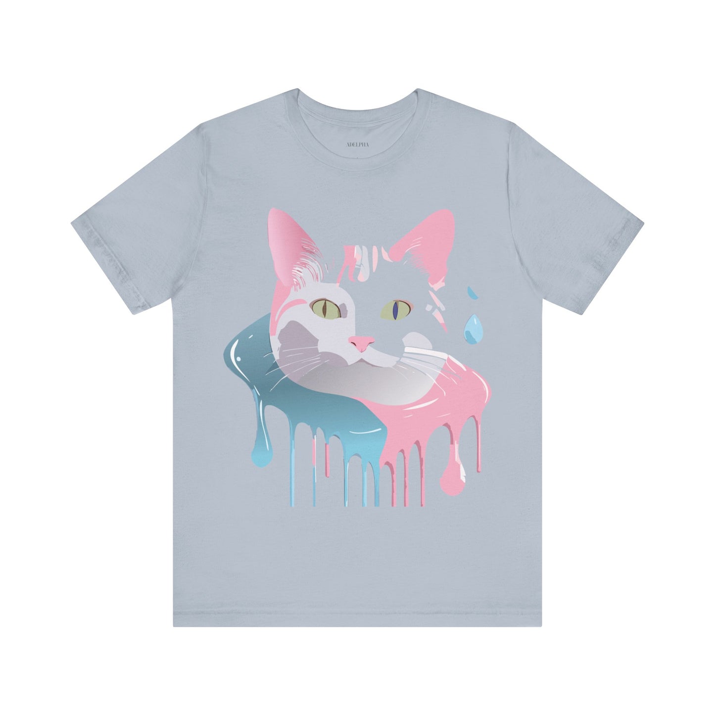 Natural Cotton Tee Shirt with Cat