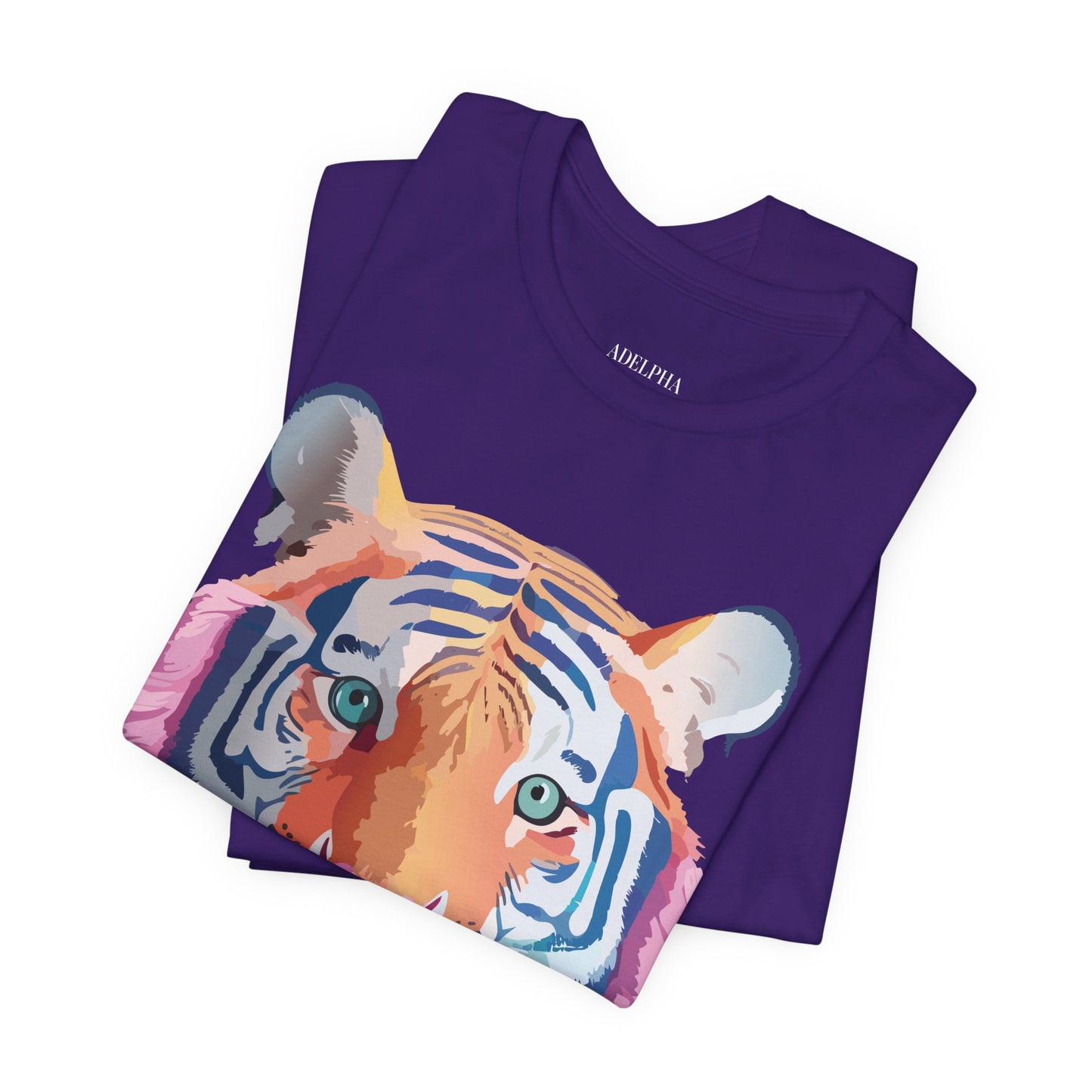 Natural Cotton Tee Shirt with Tiger