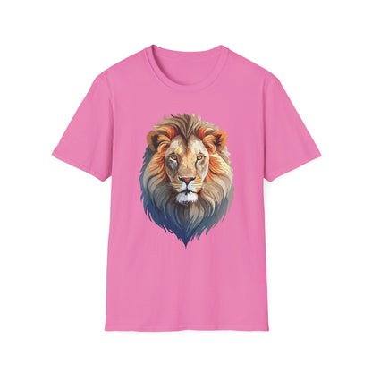 Gildan Softstyle Lion Print T Shirt Floral Tee For Unisex Everyday Comfort
