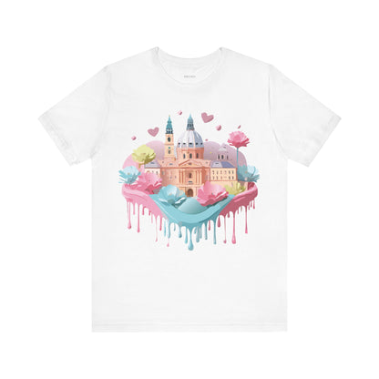 Natural Cotton Tee Shirt - Beautiful Places Collection - Prague Printify