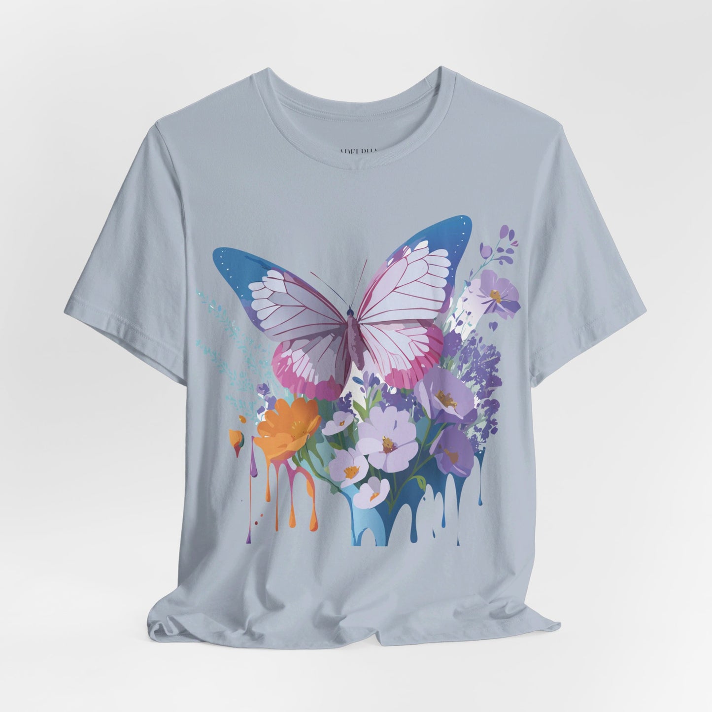 T-Shirt aus natürlicher Baumwolle mit Schmetterling