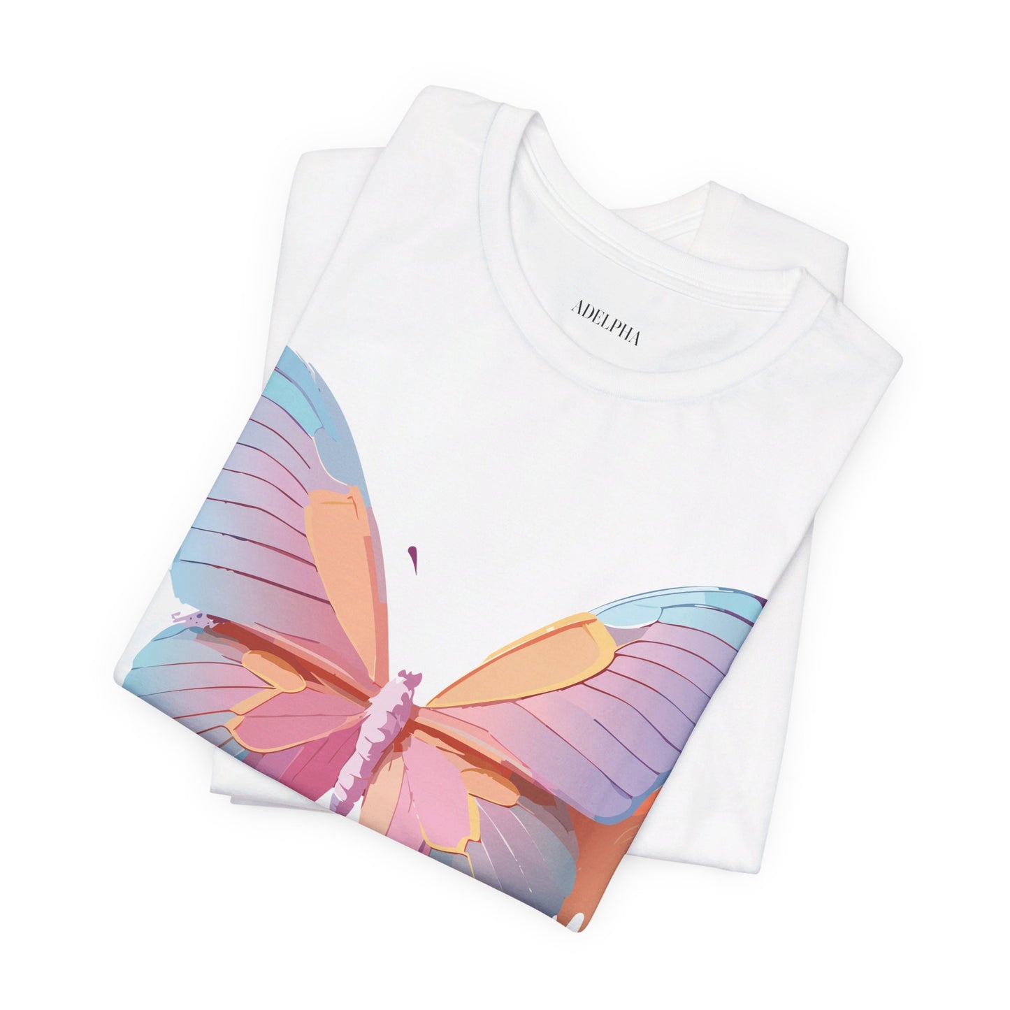 T-Shirt aus natürlicher Baumwolle mit Schmetterling