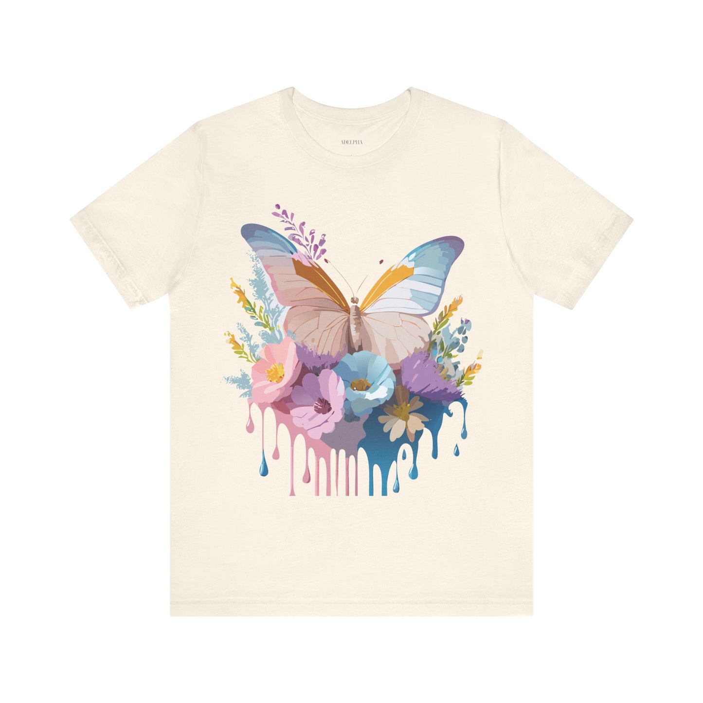 T-Shirt aus natürlicher Baumwolle mit Schmetterling