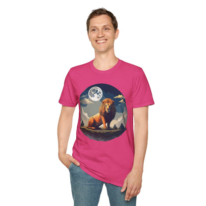 Lion Shirt Unisex Animal Tee Softstyle 64000 100 Percent Ring-Spun Cotton