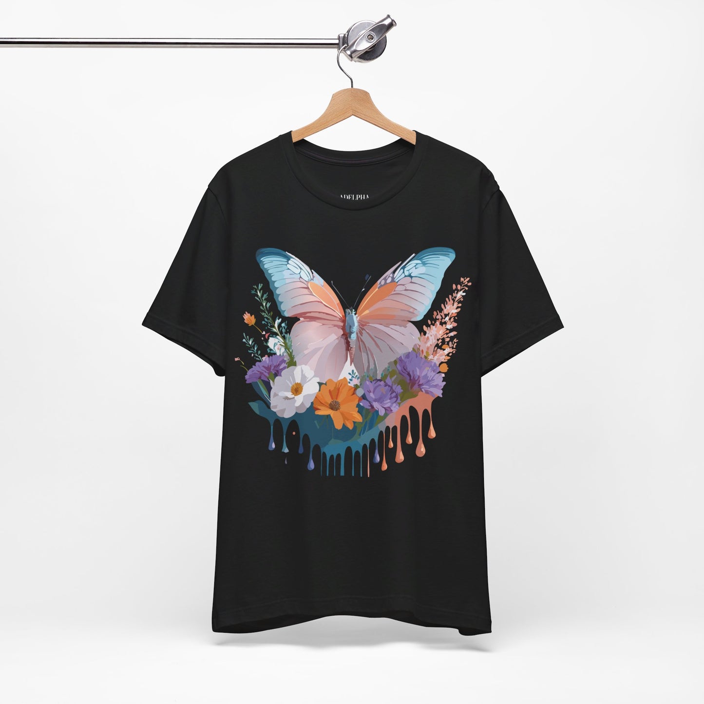 T-shirt en coton naturel avec papillon