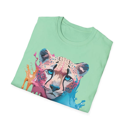 Unisex Cheetah Tee Softstyle Gildan 64000 100 Percent Cotton