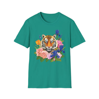 Tiger Shirt Unisex Animal Tee Gildan Softstyle 64000 100 Percent Cotton