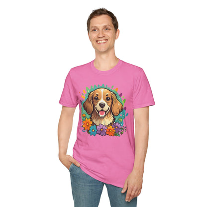 Dog Lover Unisex Animal Print T Shirt Cotton Tee Gildan Softstyle 64000