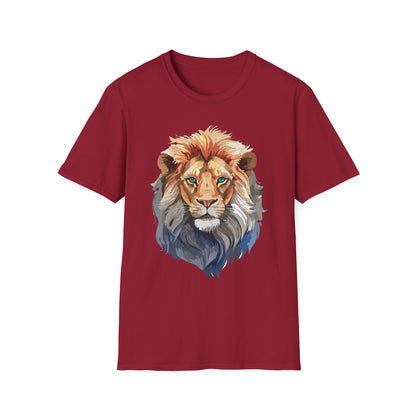 Floral Lion Shirt Unisex Tee Softstyle Gildan 64000 Comfort Fit