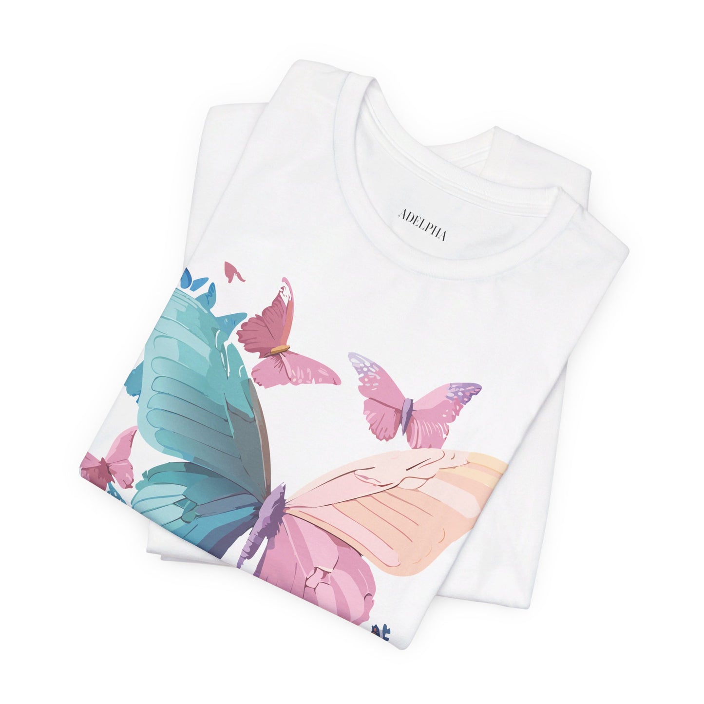 T-shirt en coton naturel avec papillon