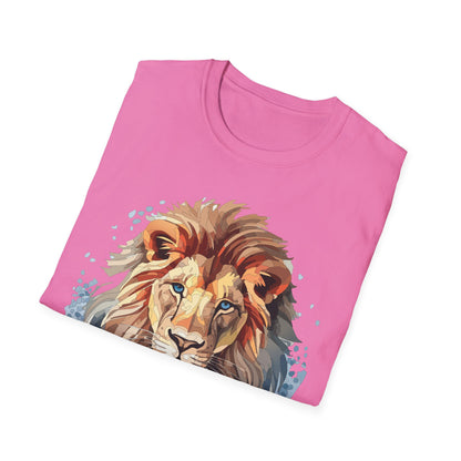 Unisex Lion Shirt Gildan Softstyle 64000 Tee 100 Percent Ring Spun Cotton