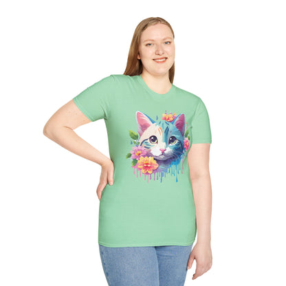Cat Shirt Unisex Cat Lover Tee Premium Gildan Softstyle 64000 Lightweight
