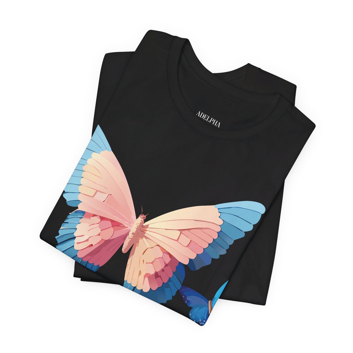 T-Shirt aus natürlicher Baumwolle mit Schmetterling