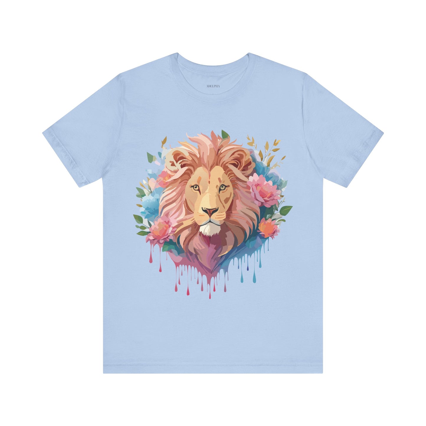 Natural Cotton Tee Shirt with Lion