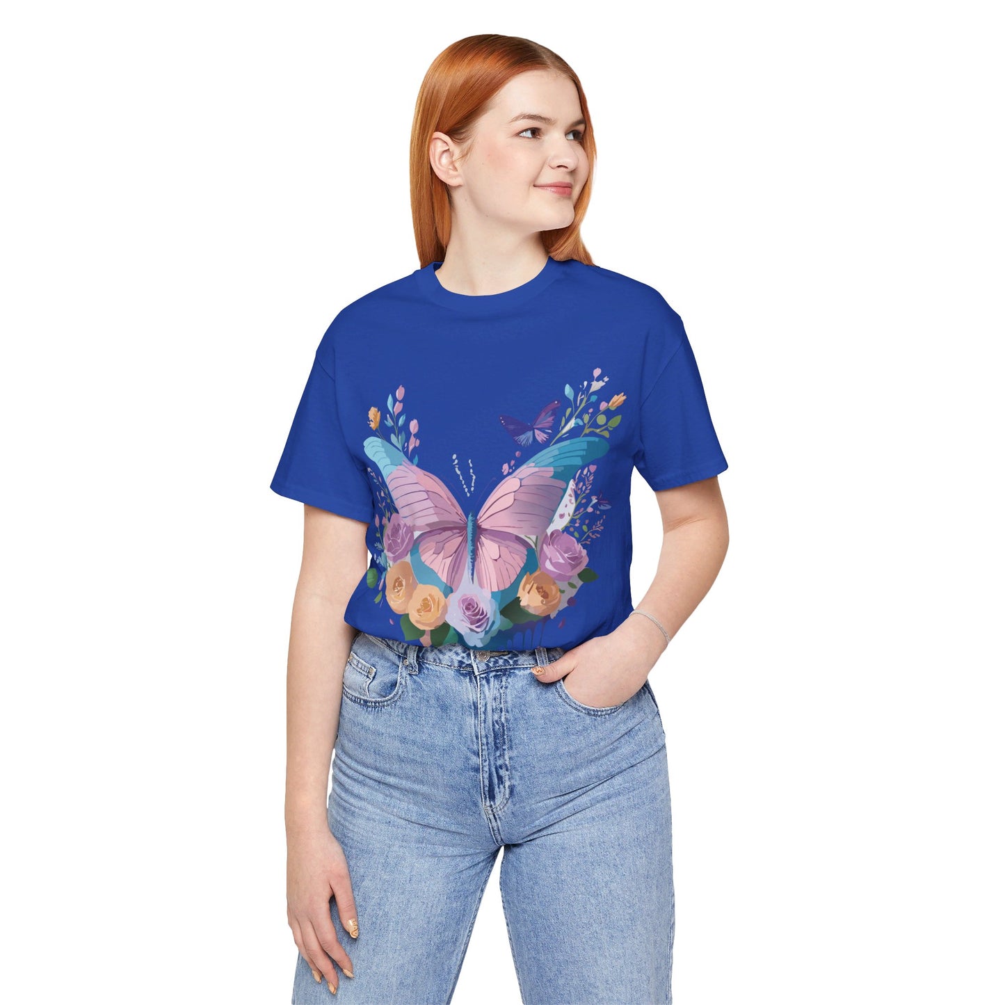 T-shirt en coton naturel avec papillon