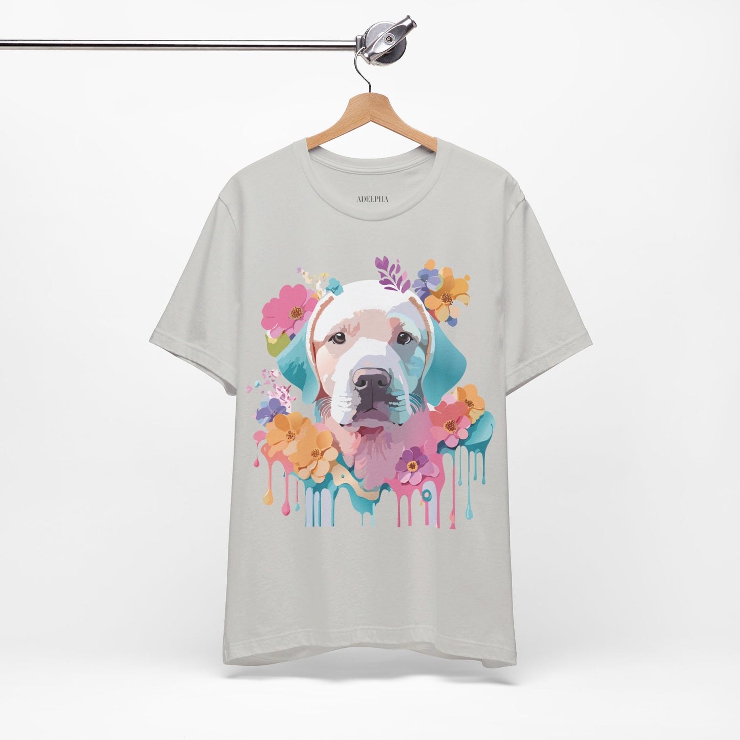 Natural Cotton Tee Shirt with Dog