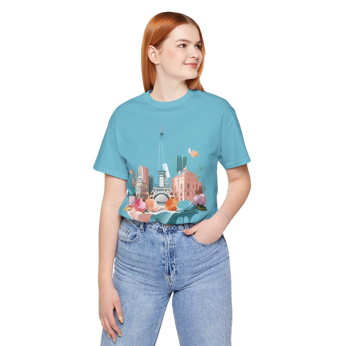 Natural Cotton Tee Shirt - Beautiful Places Collection - Paris