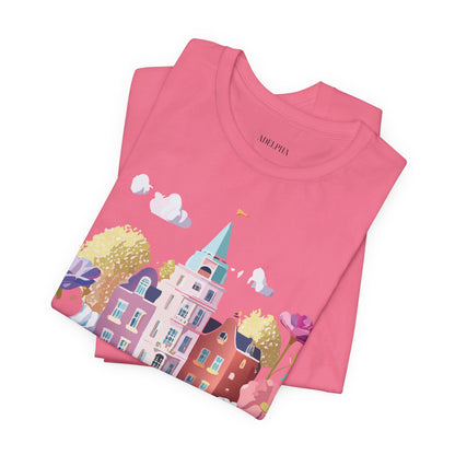 Natural Cotton Tee Shirt - Beautiful Places Collection - Amsterdam Printify
