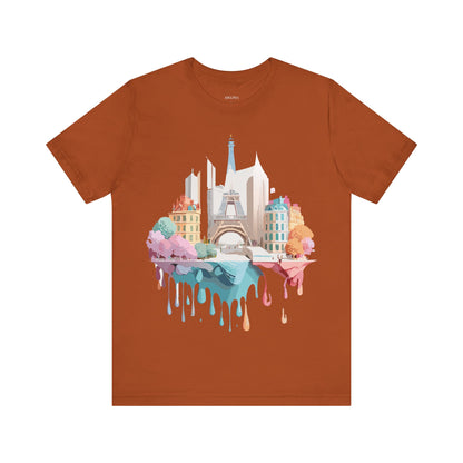 Natural Cotton Tee Shirt - Beautiful Places Collection - Paris Printify