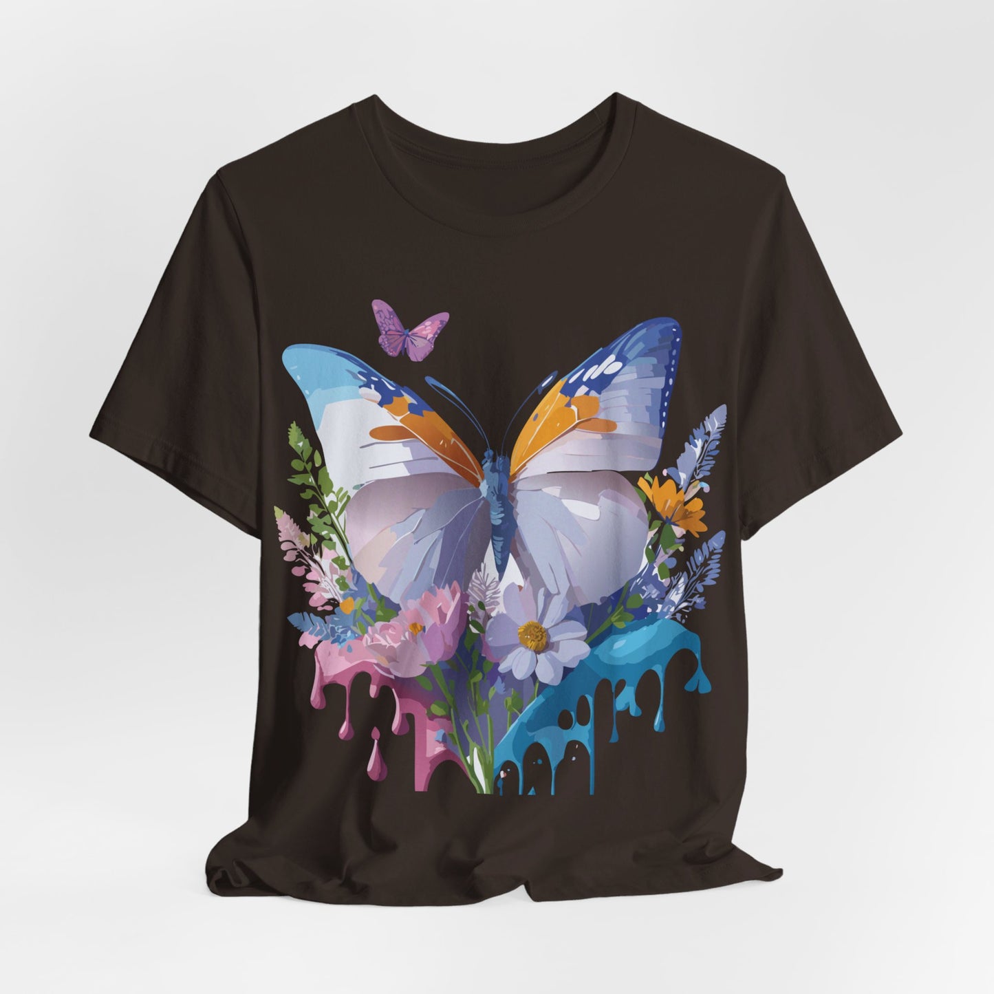 T-Shirt aus natürlicher Baumwolle mit Schmetterling