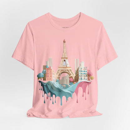 Natural Cotton Tee Shirt - Beautiful Places Collection - Paris Printify