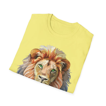 Lion Floral Tee Unisex Gildan Softstyle 64000 Cotton Short Sleeve Shirt