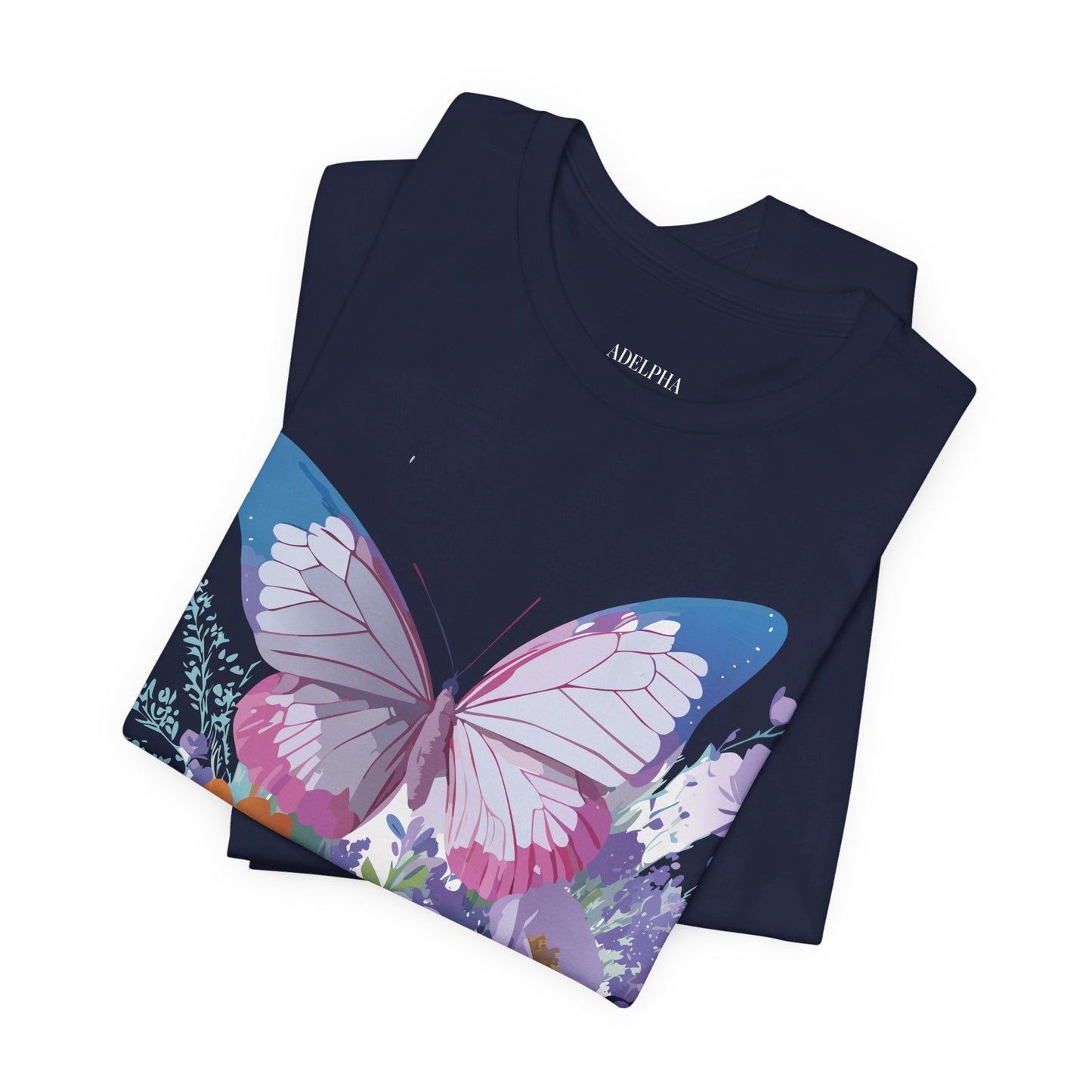 T-Shirt aus natürlicher Baumwolle mit Schmetterling