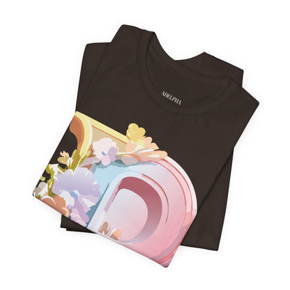 Natural Cotton Tee Shirt - Letters Collection - P Printify