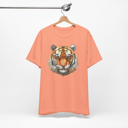 Wild Tiger Face Graphic T-Shirt Unisex Cotton Animal Design Wildlife Tee 1