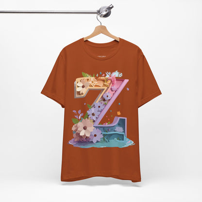 Natural Cotton Tee Shirt - Letters Collection - Z Printify