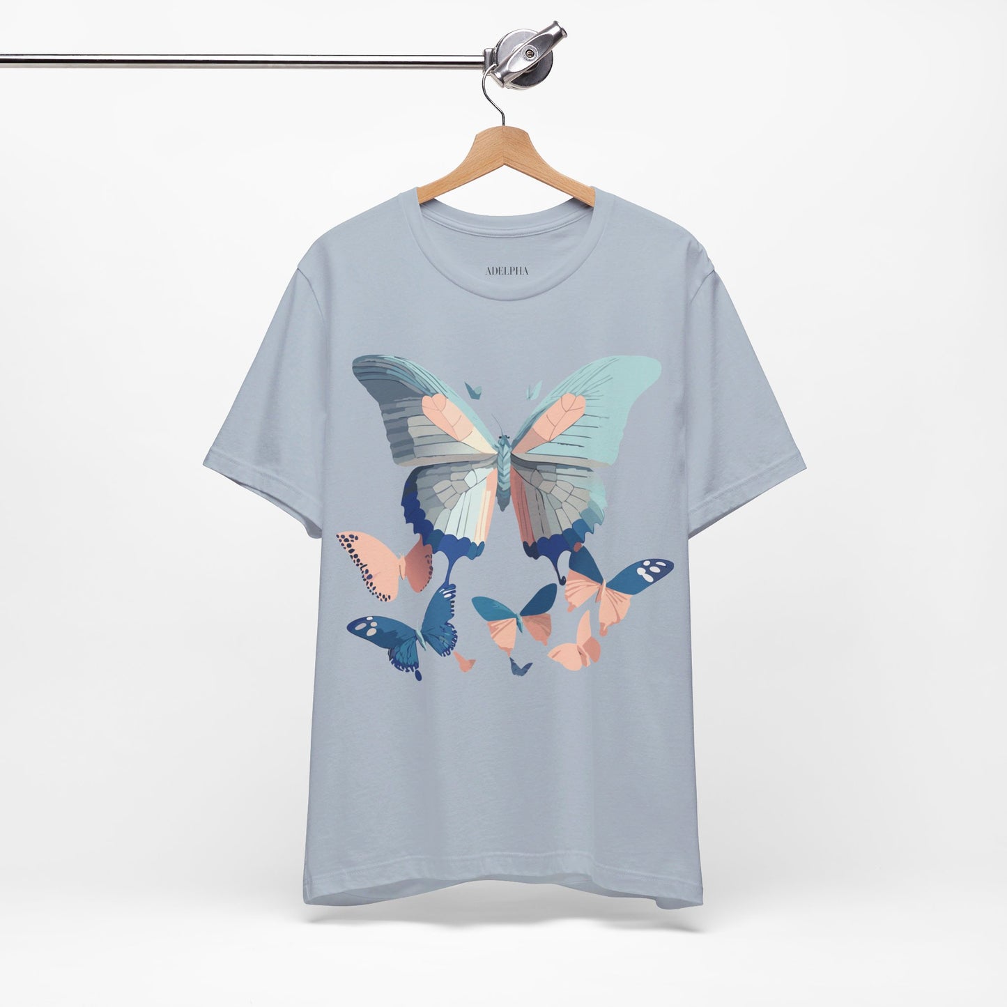 T-shirt en coton naturel avec papillon