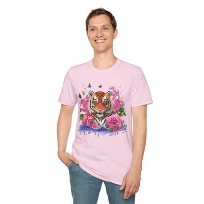 Tiger Shirt Unisex Gildan Softstyle Cotton Tee 100 Percent Ring Spun Comfort