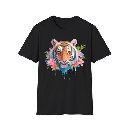 Tiger Shirt Unisex Animal Tee Gildan Softstyle 64000 Cotton Tee