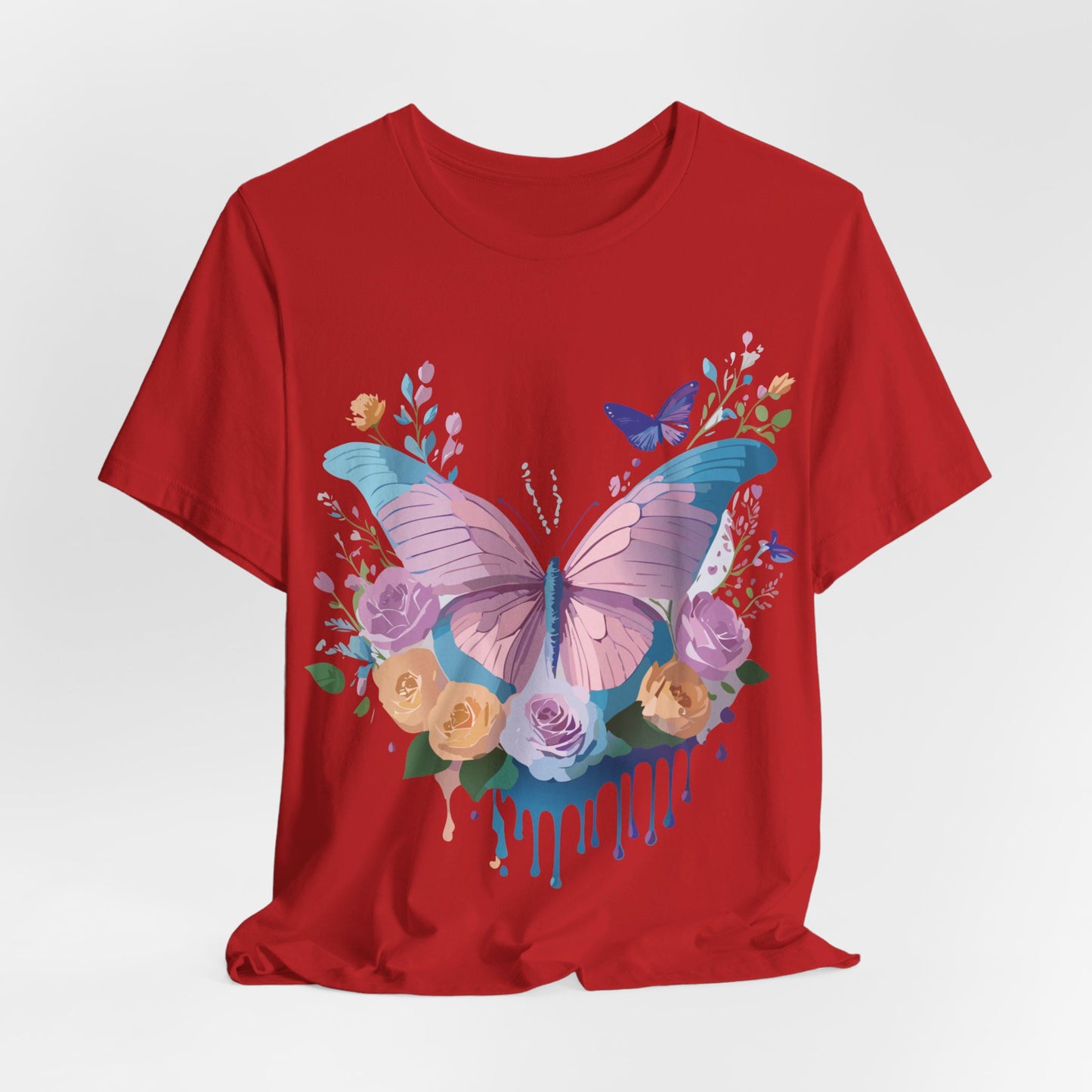 T-Shirt aus natürlicher Baumwolle mit Schmetterling