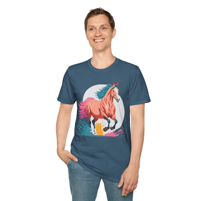 Unisex Horse Shirt Tee Gildan Softstyle 64000 Premium Ringspun Cotton