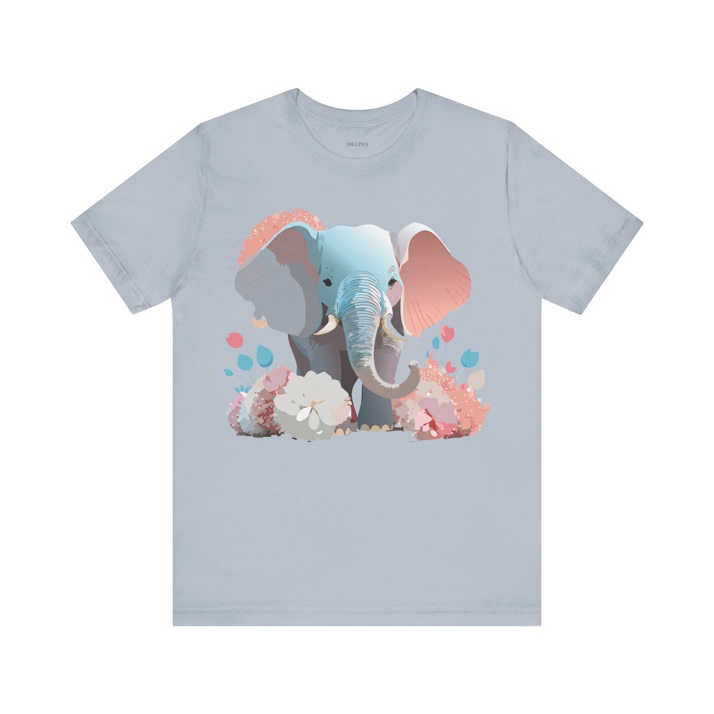 T-shirt en coton naturel avec motif éléphant