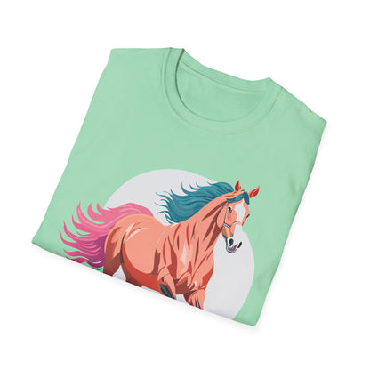 Unisex Horse Shirt Tee Gildan Softstyle 64000 Premium Ringspun Cotton