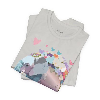 Natural Cotton Tee Shirt with Elephant Printify